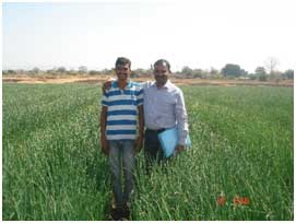 Farmer with Bhima Kiran harvest